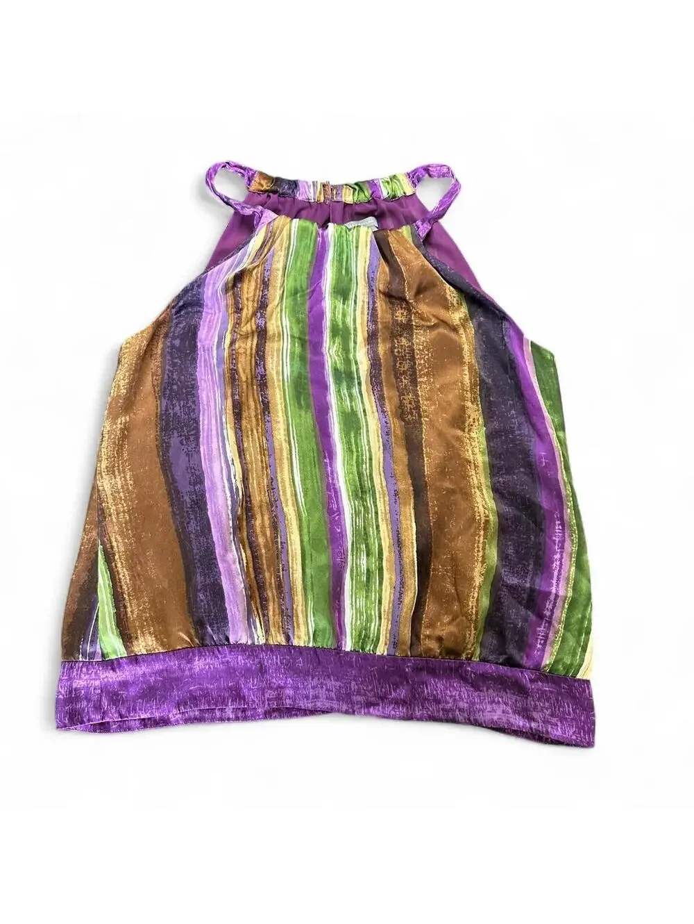 Ann Taylor Silk Striped Cami Top, Size M.